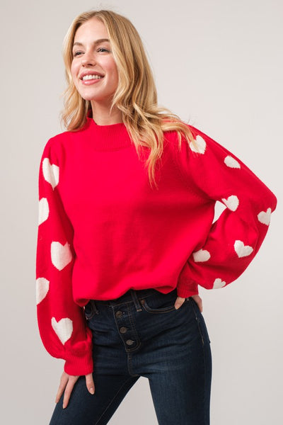 Heart Sleeve Sweater