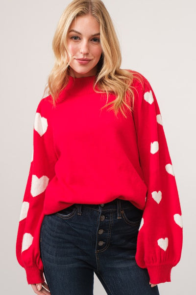 Heart Sleeve Sweater