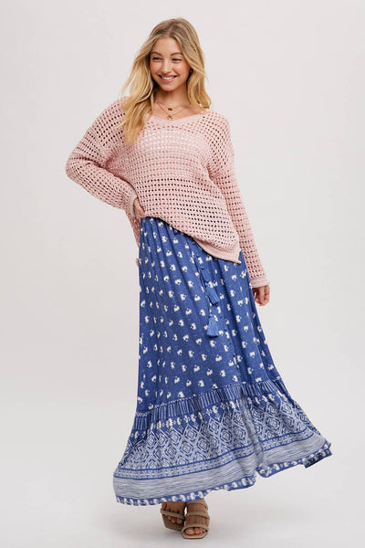 Open Knit Blush Sweater