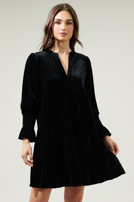 Lagoon Velvet Dress