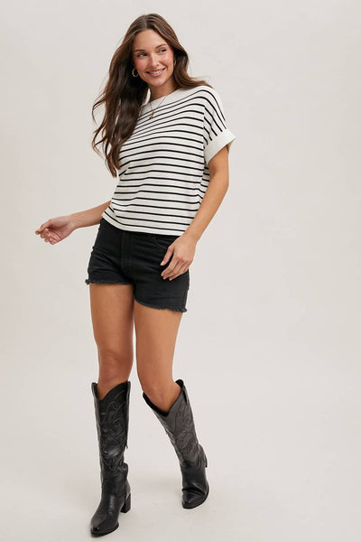 Striped Boatneck Sweater