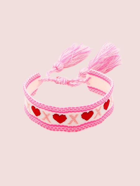 Thread XOXO Valentine's Heart Bracelets on
