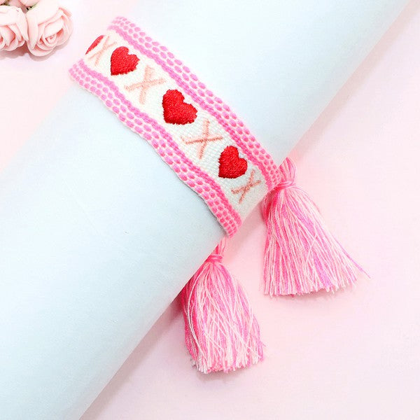 Thread XOXO Valentine's Heart Bracelets on