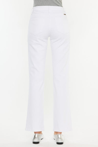 White High Rise True Straight Jean