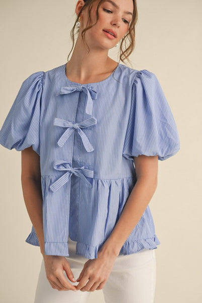 Peplum Bow Top