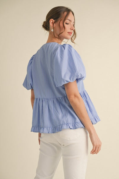 Peplum Bow Top