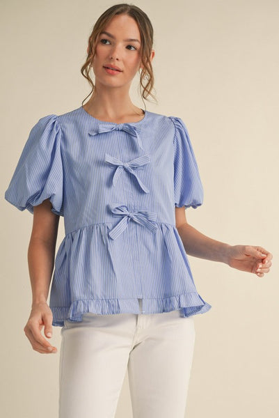 Peplum Bow Top