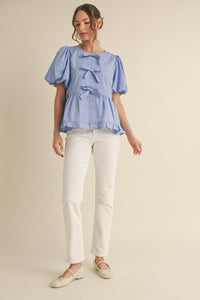 Peplum Bow Top