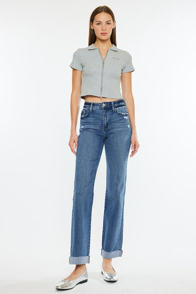 High Rise True Straight Jean