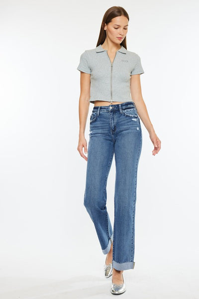 High Rise True Straight Jean