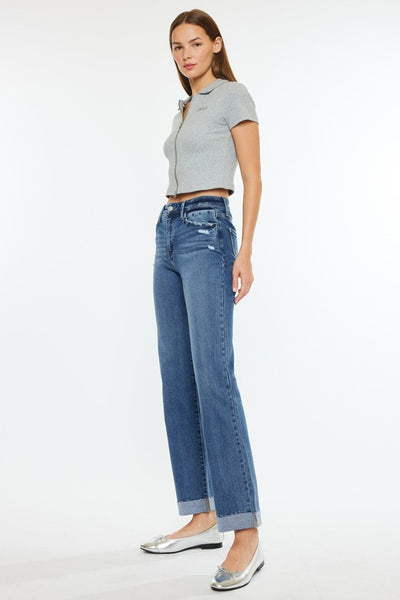 High Rise True Straight Jean