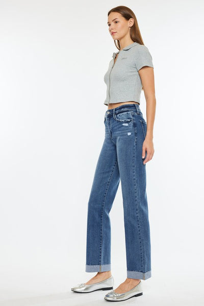 High Rise True Straight Jean
