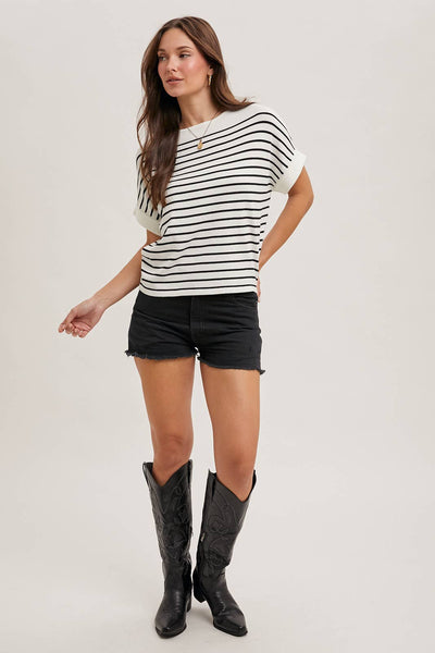 Striped Boatneck Sweater