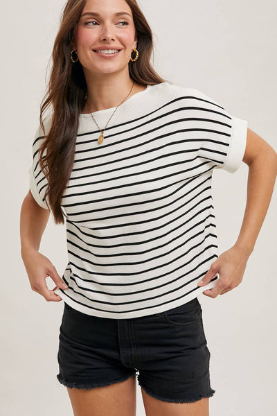 Striped Boatneck Sweater