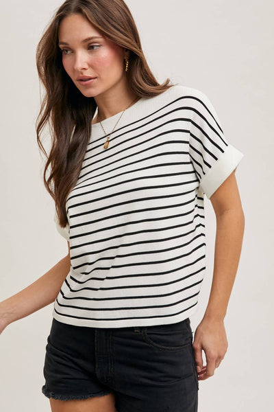 Striped Boatneck Sweater