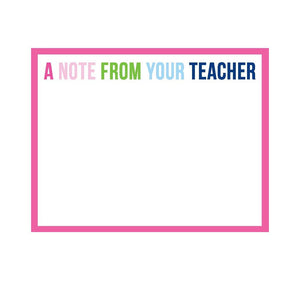 A Note From Your Teacher Flat Notes
