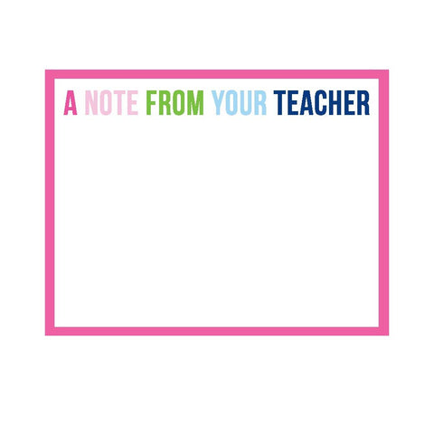A Note From Your Teacher Flat Notes