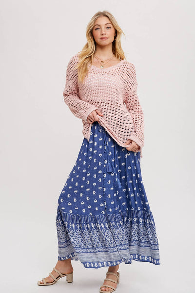 Open Knit Blush Sweater