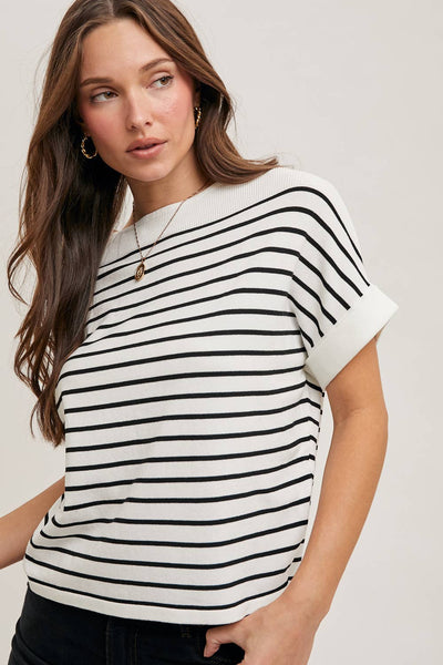 Striped Boatneck Sweater