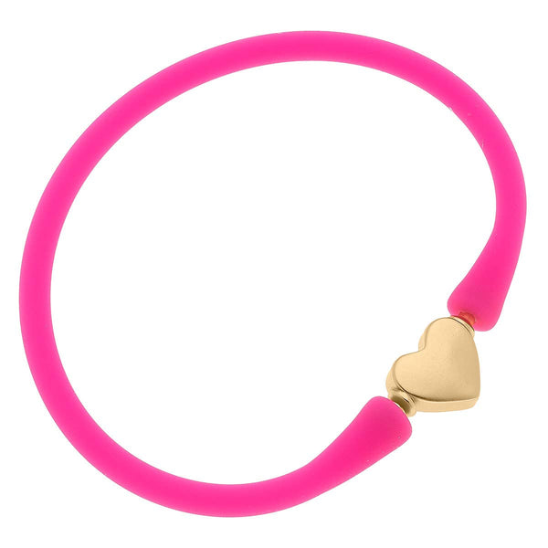 Bali Heart Bead Silicone Children's Bracelet