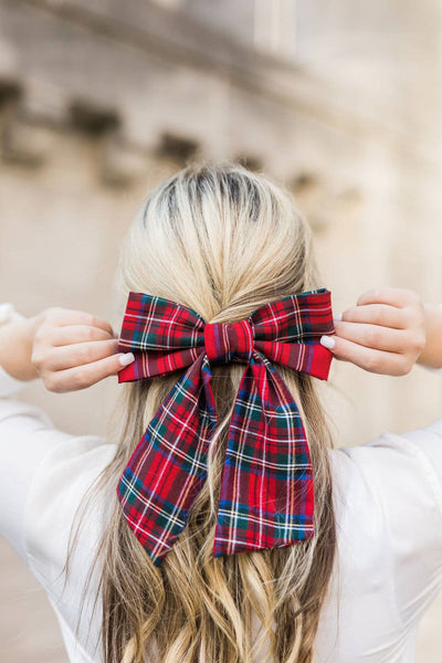 Tartan Lucy Bow Barrette