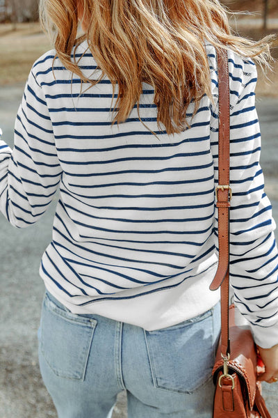 Casual Striped Long Sleeve Top