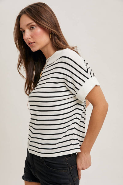 Striped Boatneck Sweater