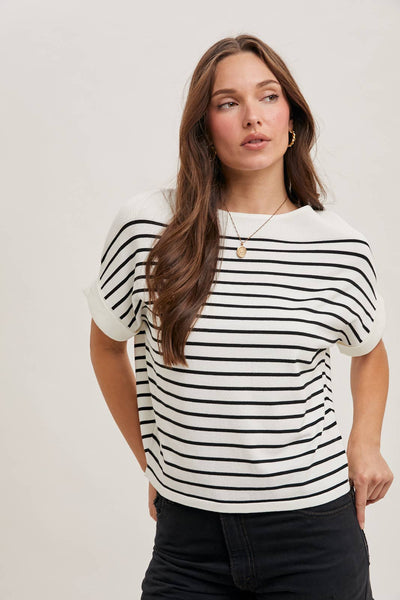 Striped Boatneck Sweater