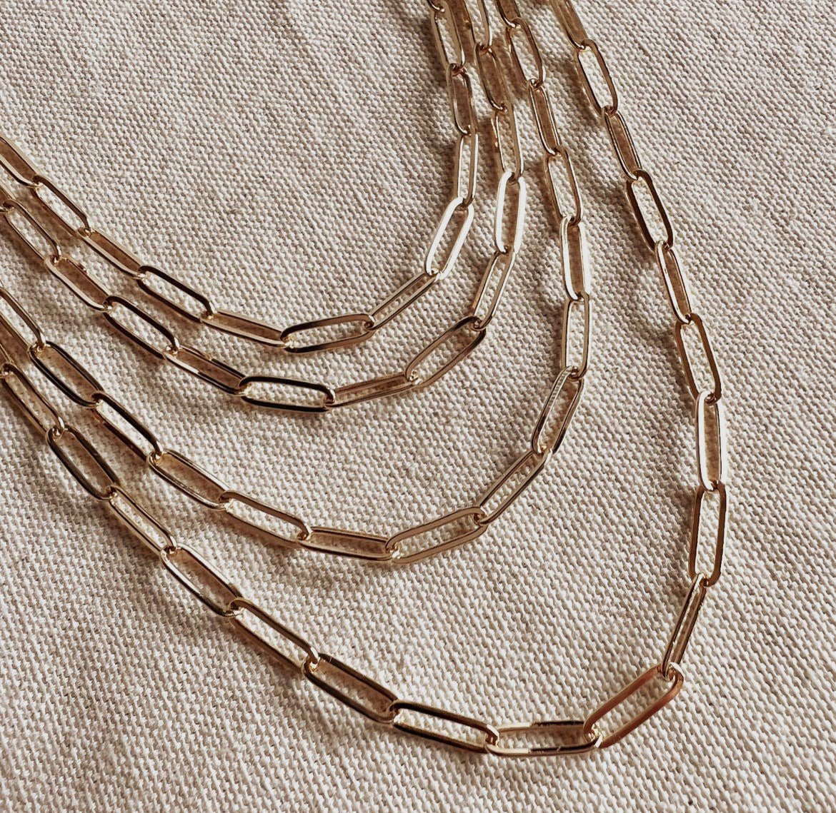 Classic Gold Paperclip Necklace - Striped Pineapple Boutique