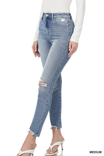 Distressed Skinny Jeans - Striped Pineapple Boutique
