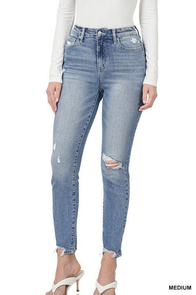 Distressed Skinny Jeans - Striped Pineapple Boutique