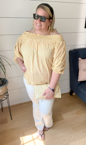 Drinks on Me Off the Shoulder Top - Striped Pineapple Boutique