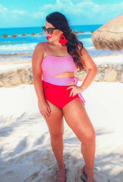 Heat Wave Tie Swimsuit - Striped Pineapple Boutique