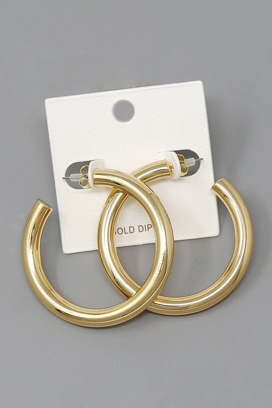 Hoop Earrings - Striped Pineapple Boutique