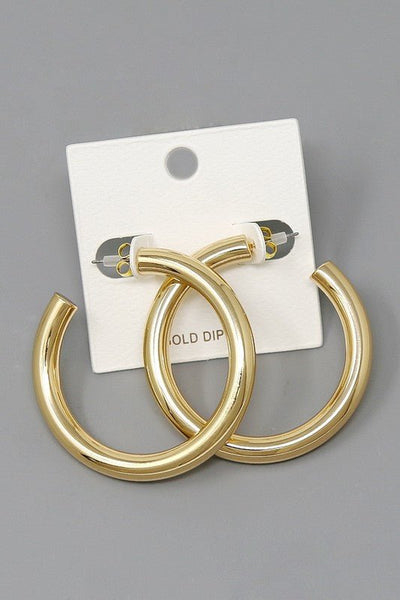 Hoop Earrings - Striped Pineapple Boutique