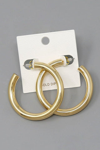 Hoop Earrings - Striped Pineapple Boutique
