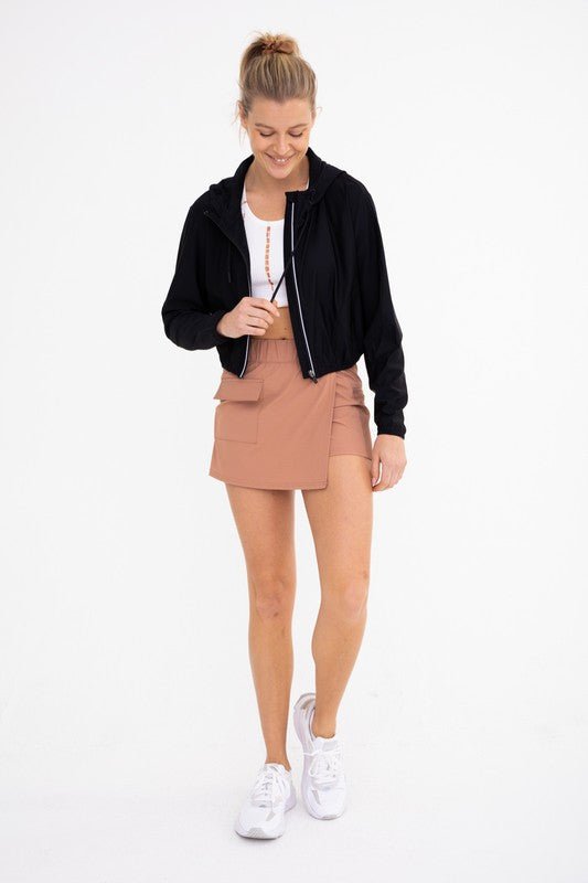 Packable Windbreaker with Hood - Striped Pineapple Boutique