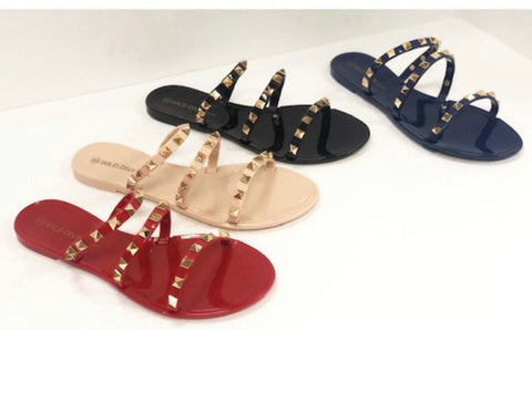 Stud sandals - Striped Pineapple Boutique