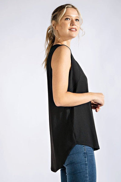 V Neck Sleeveless Top - Striped Pineapple Boutique